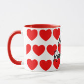 Rote Herzen Frau Coffee Tasse (Links)