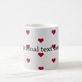 rote Herzen fügen Ihren Text hinzu Kaffeetasse (Mittel)