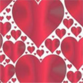 ROTE HERZEN FÜR DEN VALENTINTAG AUFKLEBER (Vorderseite)