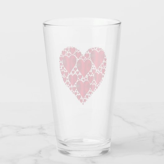 ROTE HERZEN FÜR DEN VALENTINTAG GLAS (Rückseite)