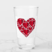 ROTE HERZEN FÜR DEN VALENTINTAG GLAS (Vorderseite)