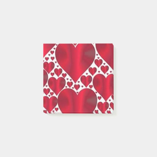 ROTE HERZEN FÜR DEN VALENTINTAG POST-IT KLEBEZETTEL (Vorderseite)