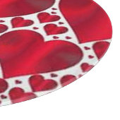 ROTE HERZEN FÜR DEN VALENTINTAG SCHNEIDEBRETT (Ecke)