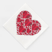 ROTE HERZEN FÜR DEN VALENTINTAG SERVIETTE (Ecke)