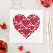 ROTE HERZEN FÜR DEN VALENTINTAG SERVIETTE (Beispiel)