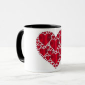 ROTE HERZEN FÜR DEN VALENTINTAG TASSE (Vorderseite Links)