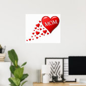 ROTE HERZEN FÜR DIE MAMA POSTER (Heimbüro)