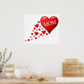 ROTE HERZEN FÜR DIE MAMA POSTER (Küche)