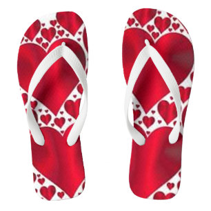ROTE HERZEN FÜR VALENTINSTAG BADESANDALEN