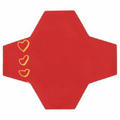 Rote Herzen Fußball (Flach)