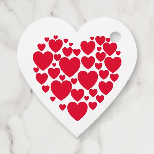 Rote Herzen Geschenkanhänger (Rückseite)