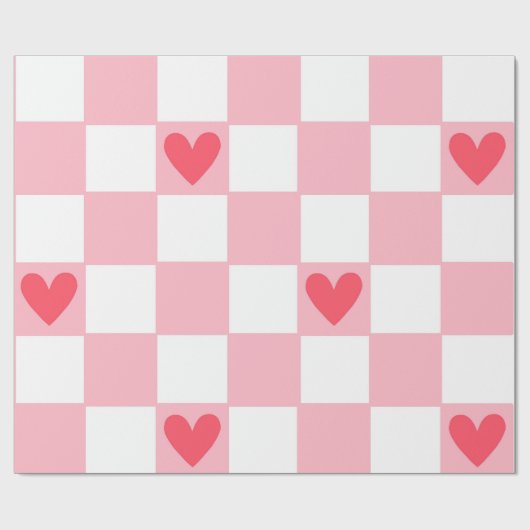 Rote Herzen Geschenkpapier (Flach)