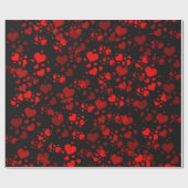rote Herzen Geschenkpapier (Flach)