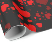 rote Herzen Geschenkpapier (Rolleneckpunkt)