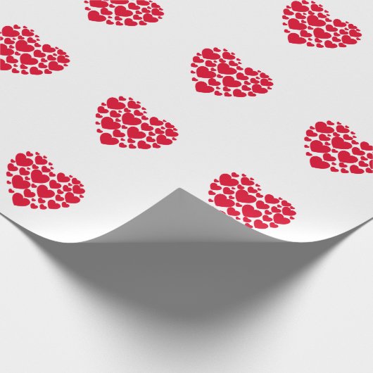 Rote Herzen Geschenkpapier (Ecke)