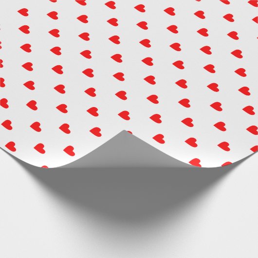 Rote Herzen Geschenkpapier (Ecke)
