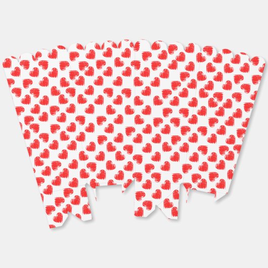 Rote Herzen Geschenkschachtel (Ungeklappt)