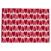 Rote Herzen Große Geschenktüte (Rückseite)