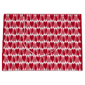 Rote Herzen Große Geschenktüte (Vorderseite)