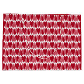 Rote Herzen Große Geschenktüte (Rückseite)