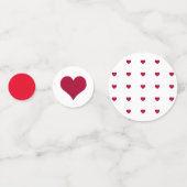 Rote Herzen Happy Valentines Tag Konfetti (Rückseiten)