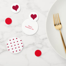 Rote Herzen Happy Valentines Tag