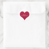 Rote Herzen Happy Valentines Tag Runder Aufkleber (Tasche)