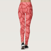 Rote Herzen, Herzen und Herzen Leggings (Rückseite)