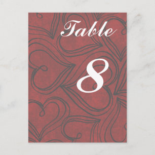 Rote Herzen Hochzeitskarten Postkarte