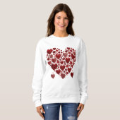 Rote Herzen Ich Liebe Sie Valentinstag Geschenk Sweatshirt (Vorne ganz)