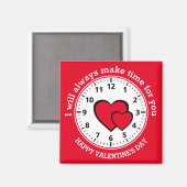 Rote Herzen | IMMER ZEIT FÜR SIE MACHEN | Valentin Magnet (Vorderseite/Rückseite)