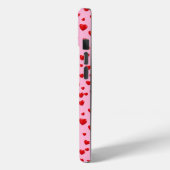 Rote Herzen in Rosa Case-Mate iPhone Hülle (Rückseite / Links)