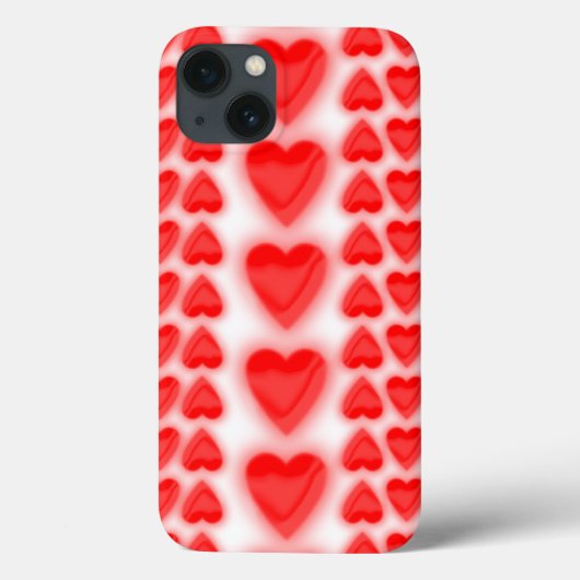 Rote Herzen in wechselnder Richtung Case-Mate iPhone Hülle (Rückseite)