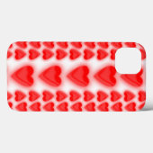 Rote Herzen in wechselnder Richtung Case-Mate iPhone Hülle (Rückseite (Horizontal))
