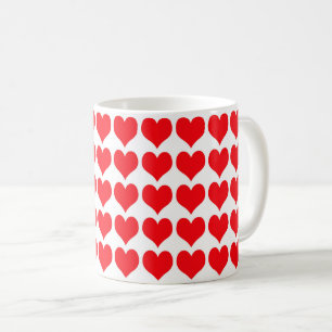 Rote Herzen Kaffeetasse
