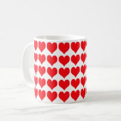 Rote Herzen Kaffeetasse (Vorderseite Links)