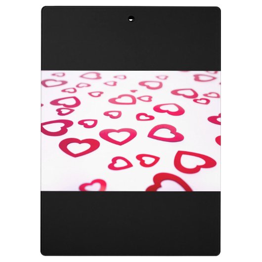 Rote Herzen Klemmbrett (Rückseite)