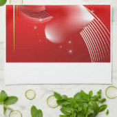 Rote Herzen Küchentuch (Gefaltet)