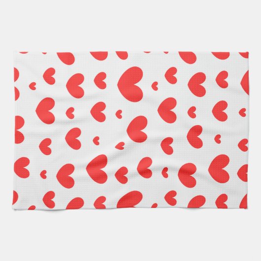 Rote Herzen Küchentücher (Horizontal)