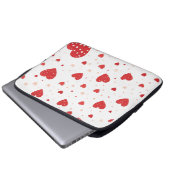 rote Herzen Laptopschutzhülle (Vorne Knopf)