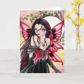 Rote Herzen - leere Karte (Gelbe Blume)