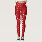 Rote Herzen Leggings (Vorderseite)