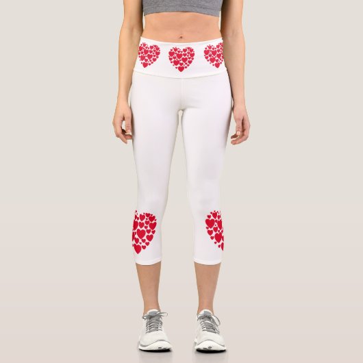 Rote Herzen, Leggings (Vorderseite)