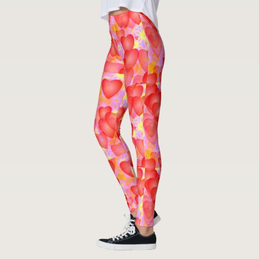 Rote Herzen Leggings (Links)