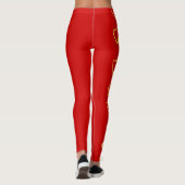 Rote Herzen Leggings (Rückseite)