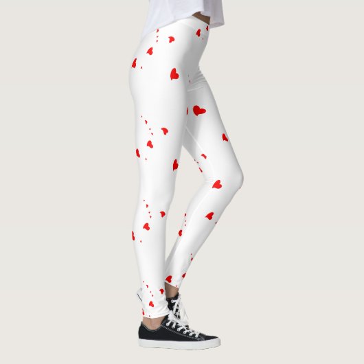 Rote Herzen Leggings (Rechts)
