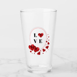 Rote Herzen Liebe Einzigartig Trinkgläser-Tumbler Glas