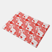 Rote Herzen, Liebe. Fußmatte (Schrägansicht)