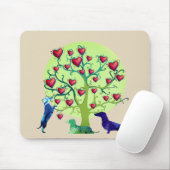 Rote Herzen Liebe Garden Dackel Mousepad (Mit Mouse)