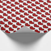 Rote Herzen | LIEBE Geschenkpapier (Ecke)